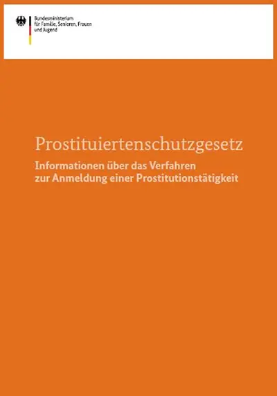 Cover des Folders "Prostituiertenschutzgesetz"
