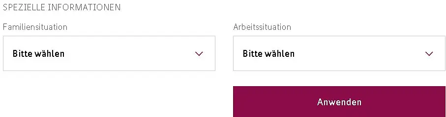 Spezielle Informationen auf dem Familien-Portal