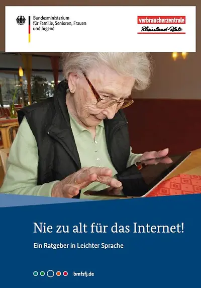 Titelseite Nie zu alt für das Internet! Leichte Sprache
