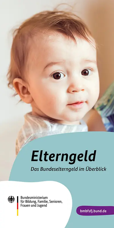 Titelseite des Flyers Elterngeld