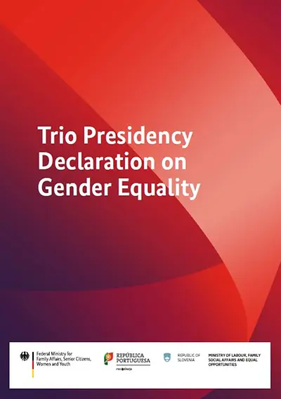 Titelseite Trio Pesidency Declaration on Gender Equality