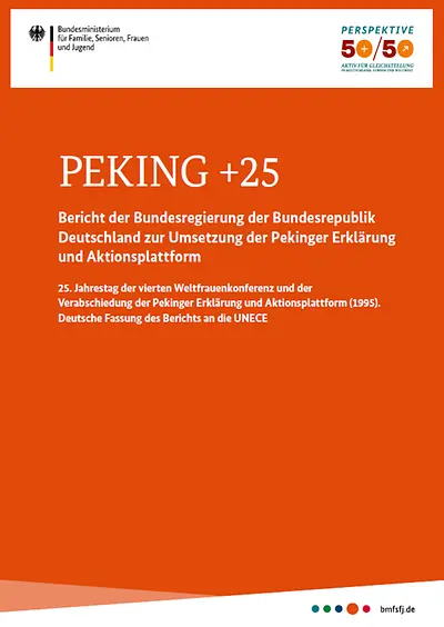 Titelseite der Broschüre "PEKING +25"