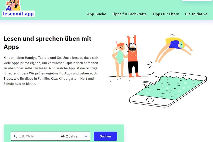 Screenshot von lesenmit.app