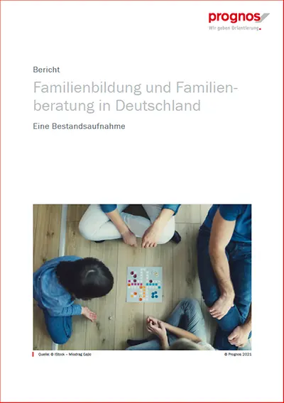 Titelseite Familienbildung und Familienberatung von prognos