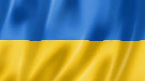 Blau-gelbe Flagge der Ukraine