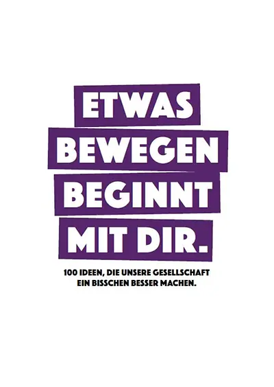 Titelseite der Broschüre "Etwas bewegen beginnt mit dir."