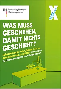 Titelseite der Broschüre "Was muss geschehen, damit nichts geschieht?"