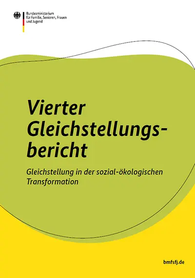 Titelbild der Broschüre Vierter Gleichstellungsbericht