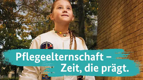 Titelbild vom Flyer "Pflegeelternschaft – Zeit, die prägt"