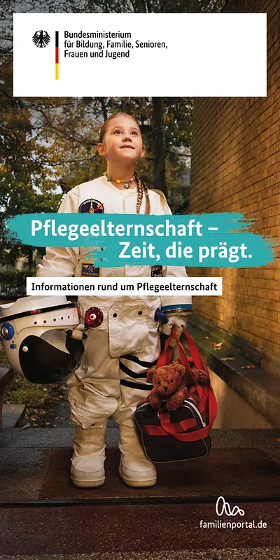 Titelbild vom Flyer "Pflegeelternschaft – Zeit, die prägt"