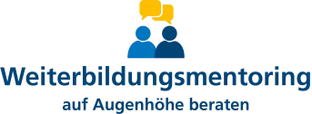 Logo mit dem Schriftzug "Weiterbildungsmentoring auf Augenhöhe beraten"