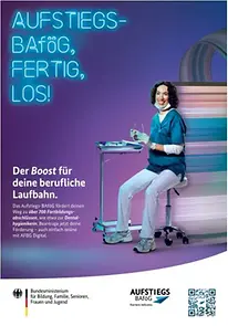 Plakat A1 Aufstiegs-BAföG 2026 Motiv: Dentalhygienikerin 