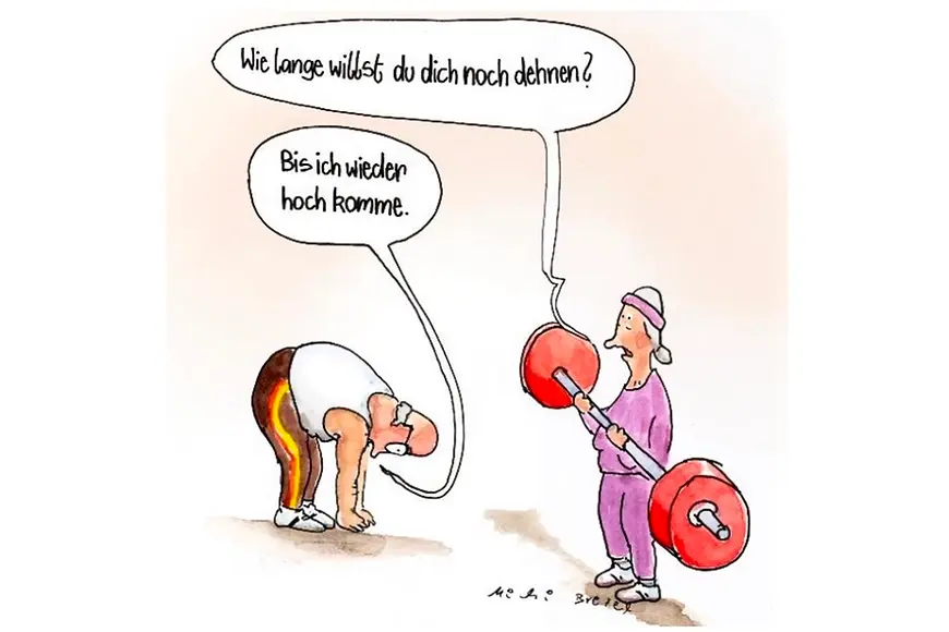 eine alte Frau und ein alter Mann beim Sort