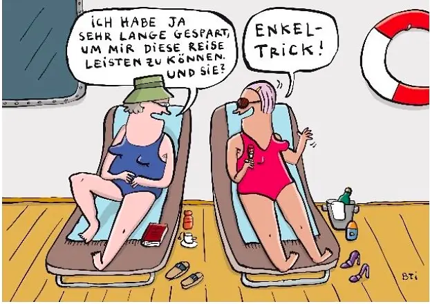 zwei ältere Damen beim Sonnenbaden
