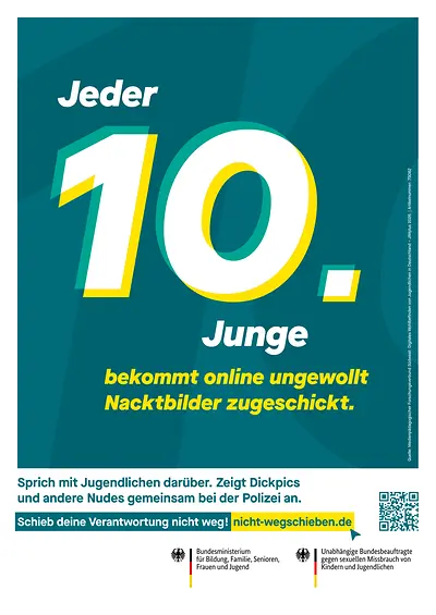 Plakatmotiv: Jeder 10. Junge bekommt online ungewollt Nacktbilder zugeschickt