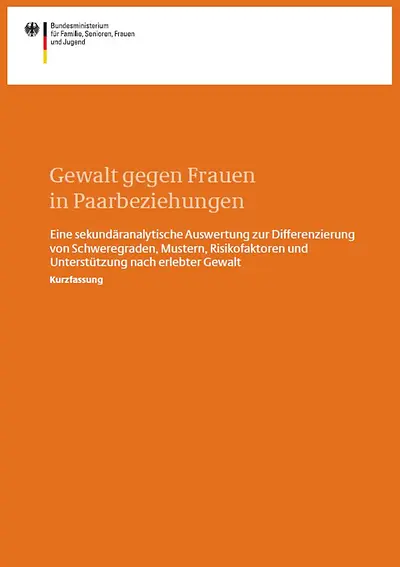 Titelseite: Gewalt gegen Frauen in Paarbeziehungen