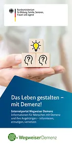 Titelblatt des Flyers zum Internetportal Wegweiser Demenz